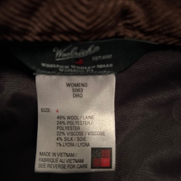 Woolrich Womens Woodlyn Mini Skirt Size 4 Dark Brown Wool Blend Pockets - Picture 9 of 9